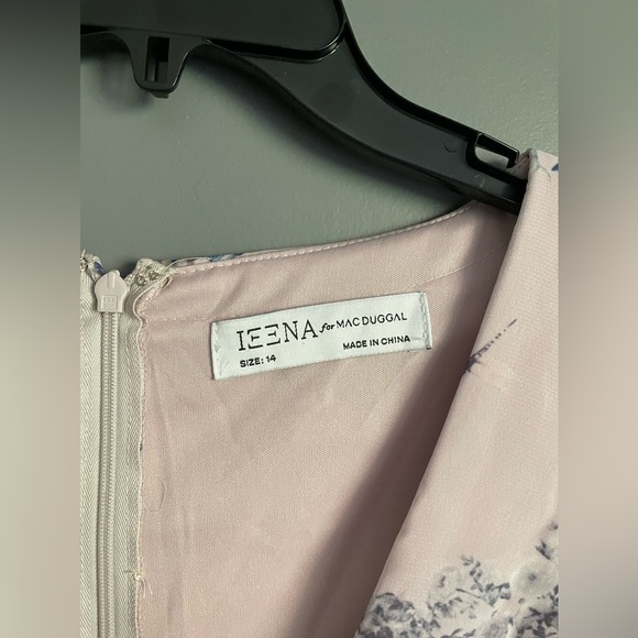 Ieena for Mac Duggal Floral Print V Neck Maxi Dress Womens Size 14 - Picture 5 of 8